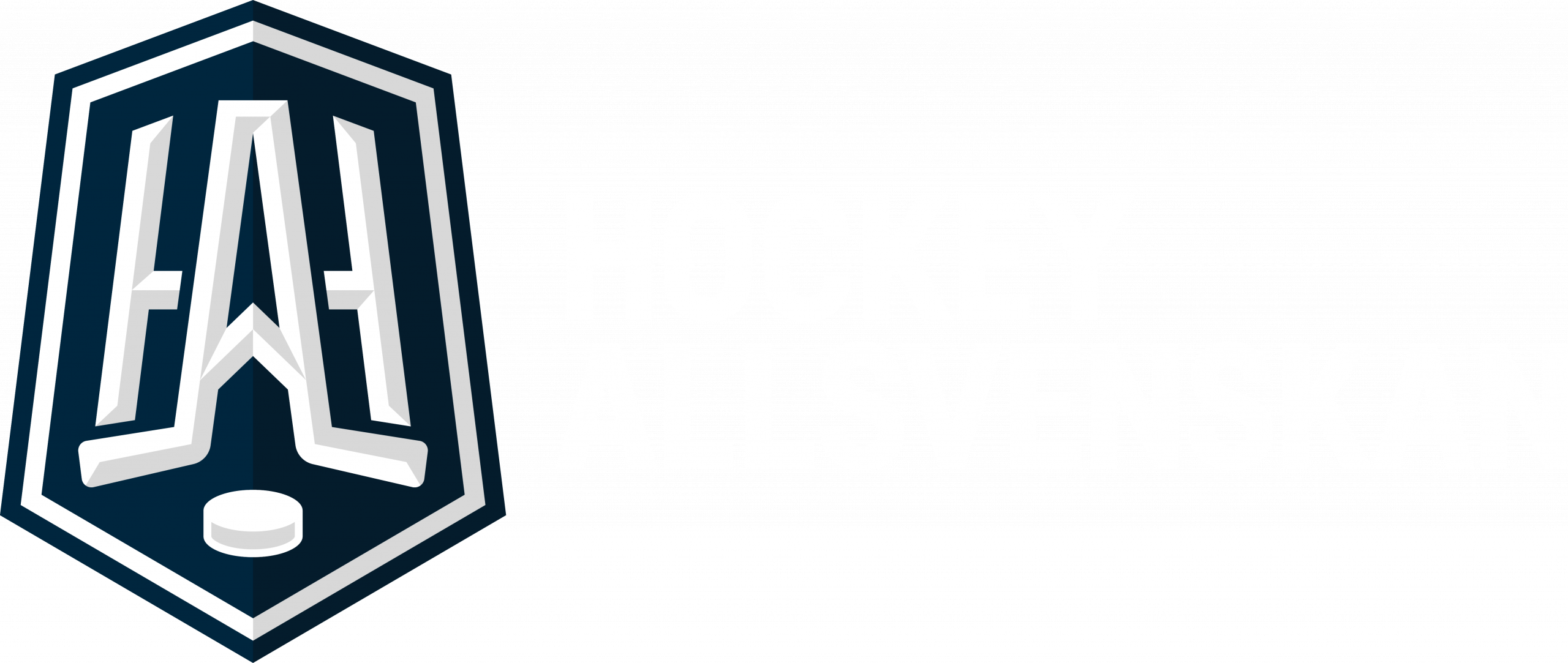 Logotype med vit text